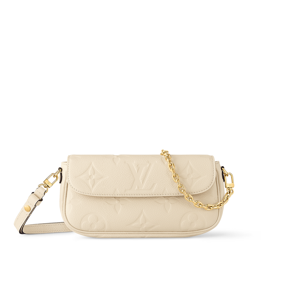 Wallet on Chain Ivy Monogram Empreinte Cream Crossbody Bag