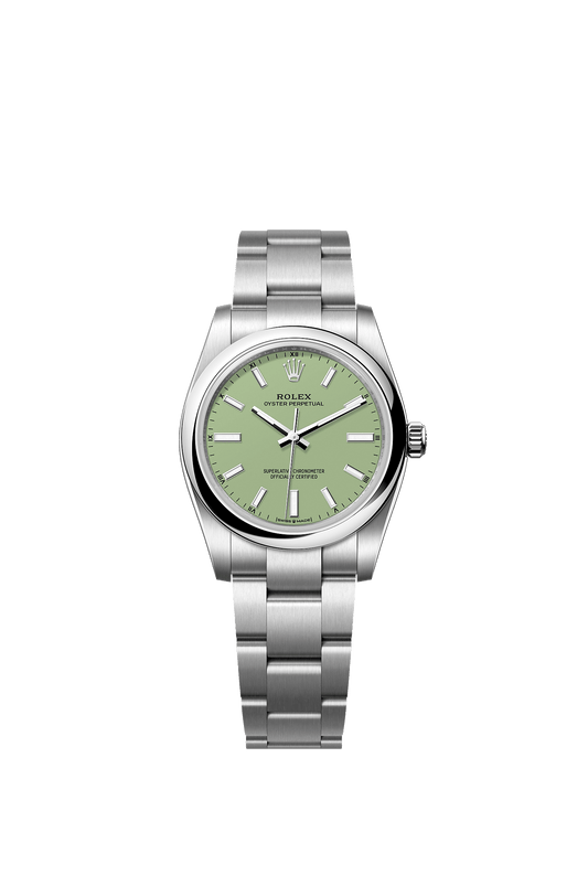 Oyster Perpetual 34 Oystersteel Pistachio Dial Oyster Bracelet 34mm Self-Winding Watch