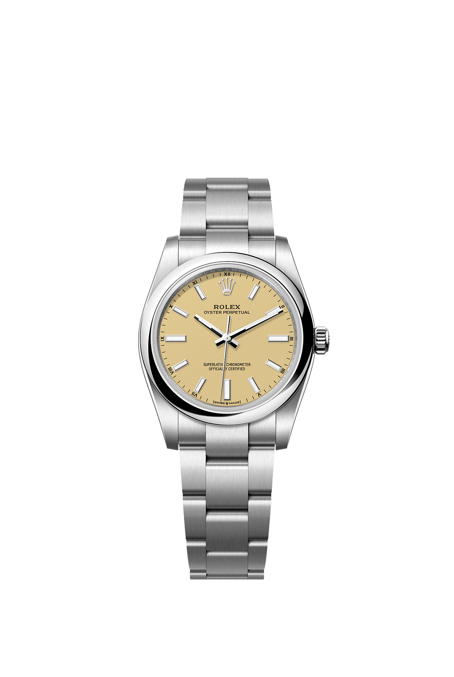 Oyster Perpetual 34 Oystersteel Beige Dial Oyster Bracelet 34mm Self-Winding Watch