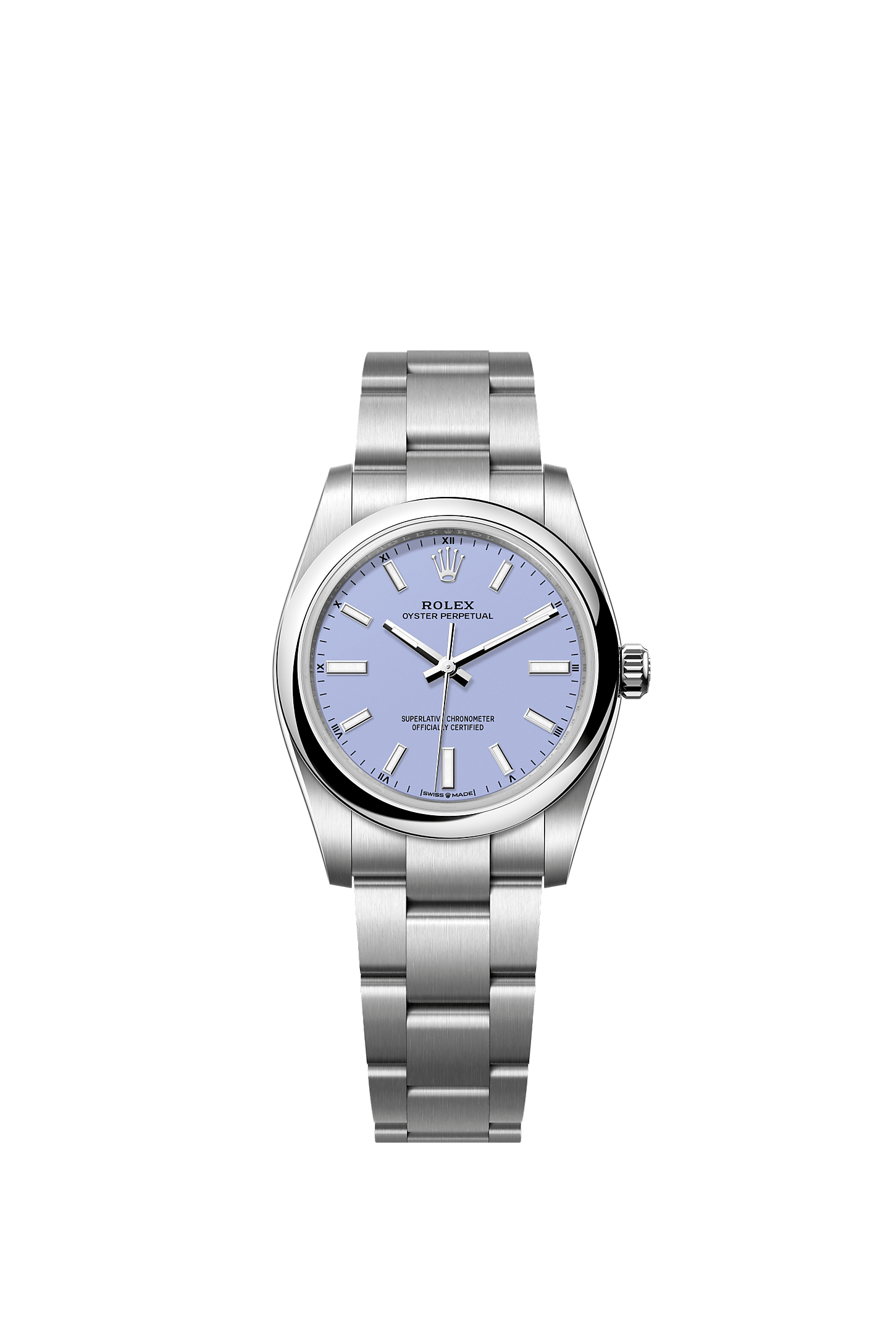 Oyster Perpetual 34 Oystersteel Lavender Dial Oyster Bracelet 34mm Self-Winding Watch