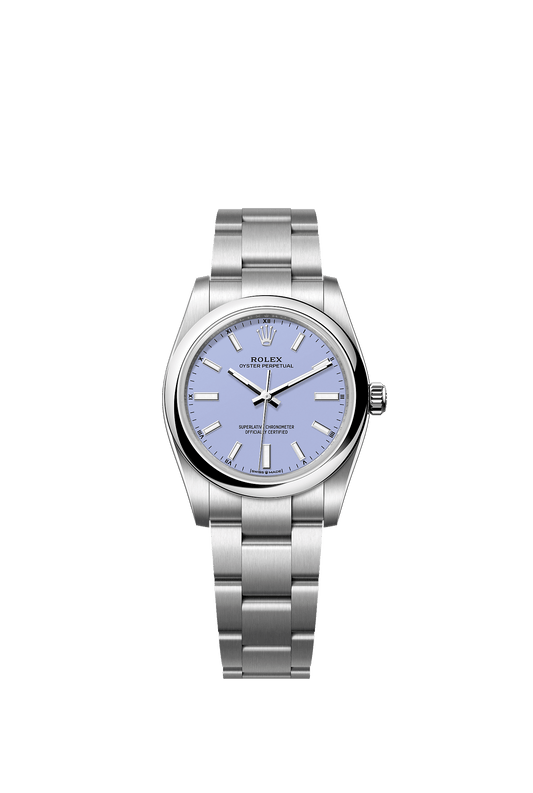 Oyster Perpetual 34 Oystersteel Lavender Dial Oyster Bracelet 34mm Self-Winding Watch