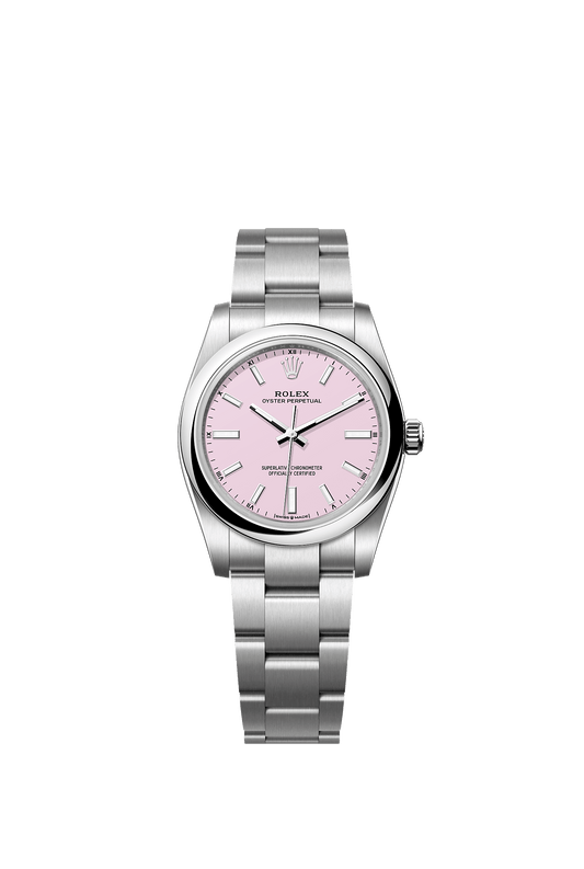 Oyster Perpetual 34 Oystersteel Candy Pink Dial Oyster Bracelet 34mm Self-Winding Watch