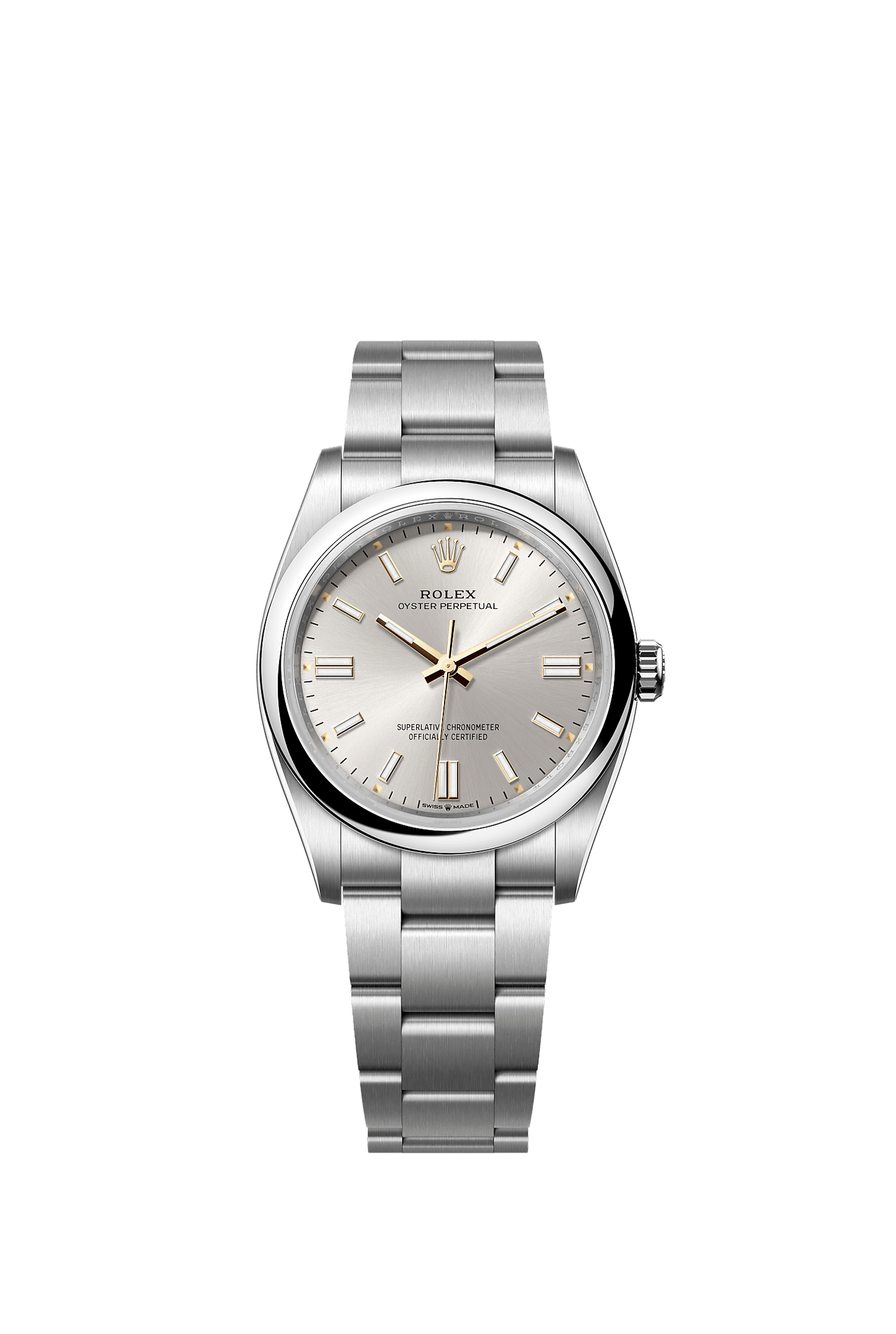 Oyster Perpetual 36 36mm Oystersteel Silver Dial Smooth Bezel Oyster Bracelet Self-Winding Watch