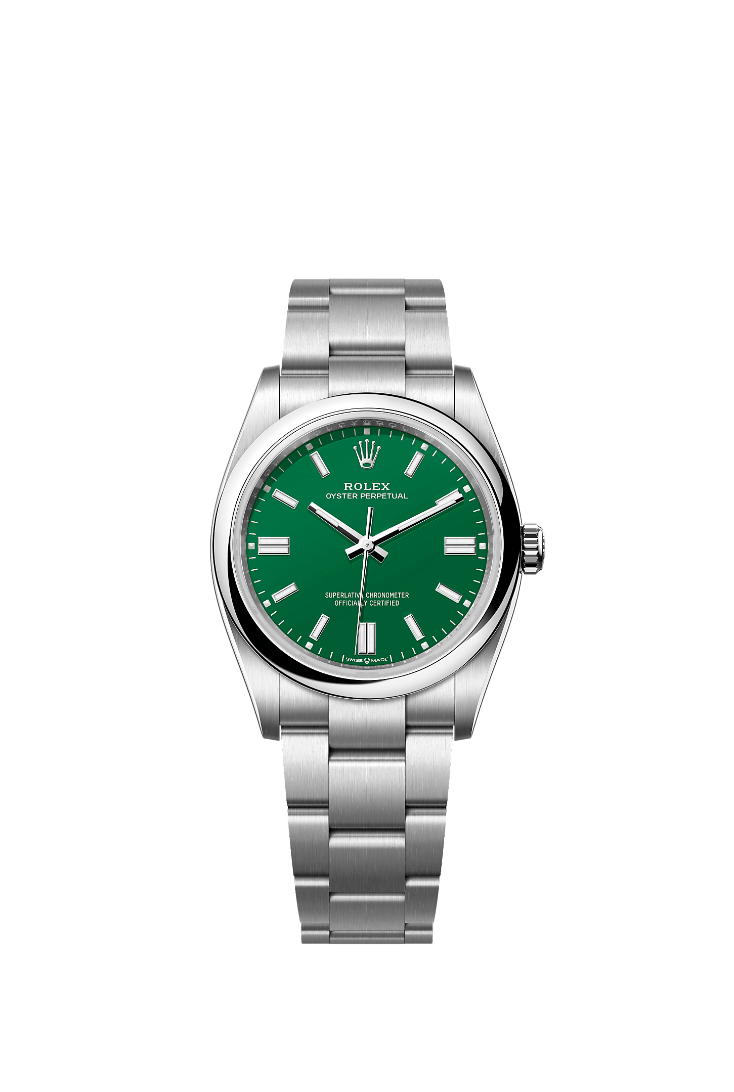 Oyster Perpetual 36 36mm Oystersteel Green Dial Smooth Bezel Oyster Bracelet Self-Winding Watch