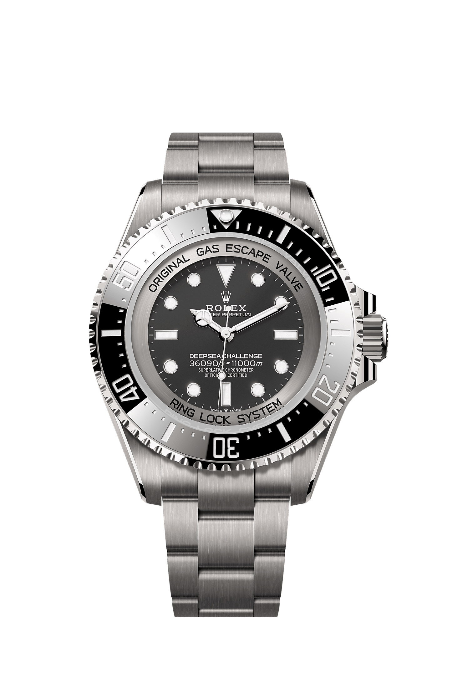Deepsea Challenge 50mm RLX Titanium Intense Black Dial Unidirectional Bezel Oyster Bracelet Self-Winding Watch