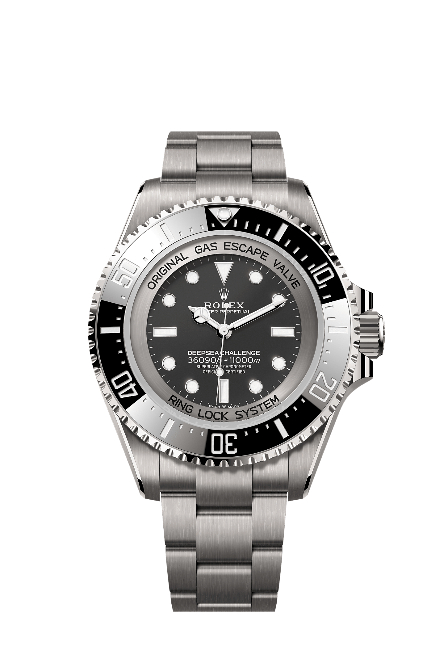 Deepsea Challenge 50mm RLX Titanium Intense Black Dial Unidirectional Bezel Oyster Bracelet Self-Winding Watch