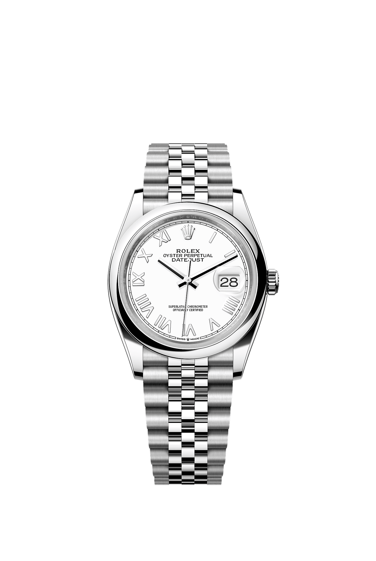 Datejust 36 Oystersteel White Dial Jubilee Bracelet 36mm Self-Winding Watch