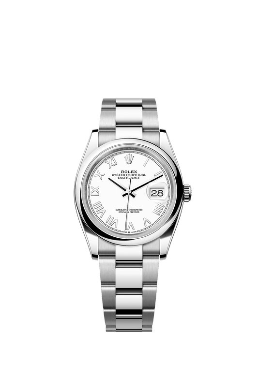 Datejust 36 Oyster Perpetual Chronometer Watch 36mm Oystersteel White Dial Oyster Bracelet