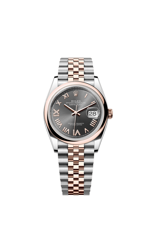 Datejust 36 Oystersteel Everose Gold Slate Dial Jubilee Bracelet 36mm Self-Winding Watch