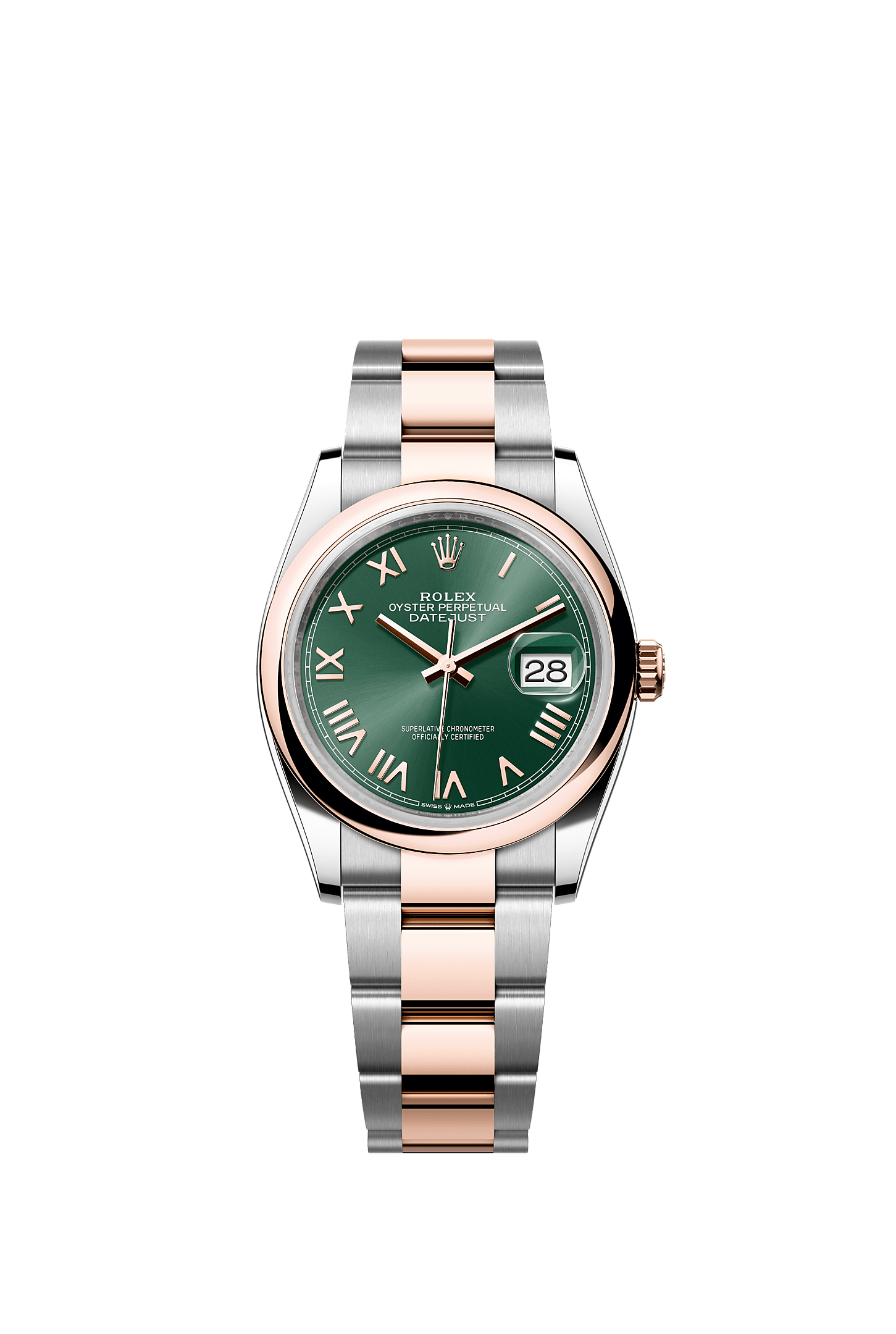Datejust 36 36mm Oystersteel Everose Gold Mint Green Dial Oyster Bracelet Self-Winding Watch