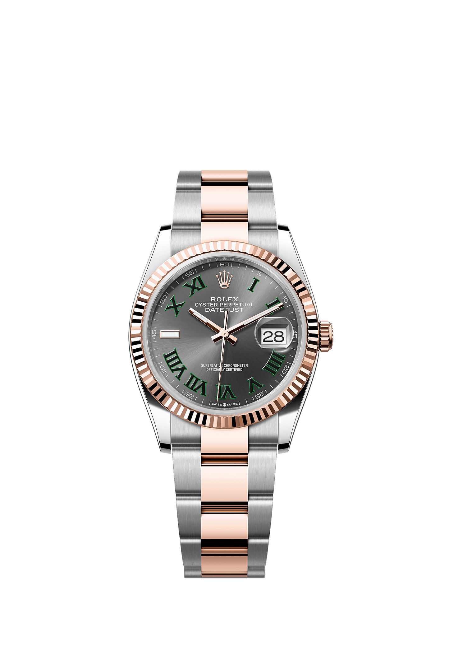 Datejust 36 36mm Oystersteel Everose Gold Slate Dial Oyster Bracelet Self-Winding Watch