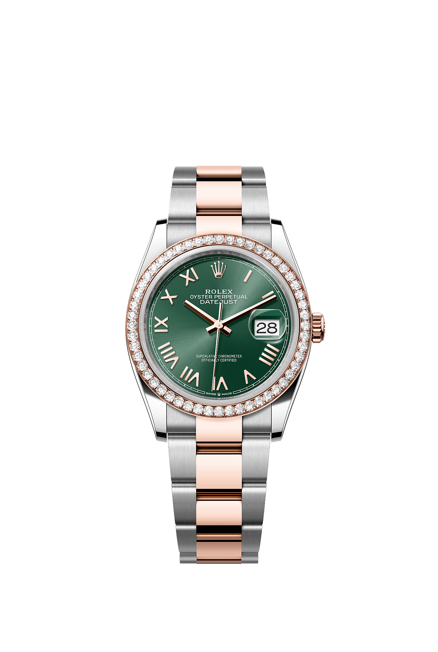 Datejust 36 36mm Oystersteel Everose Gold Mint Green Dial Oyster Bracelet Self-Winding Watch