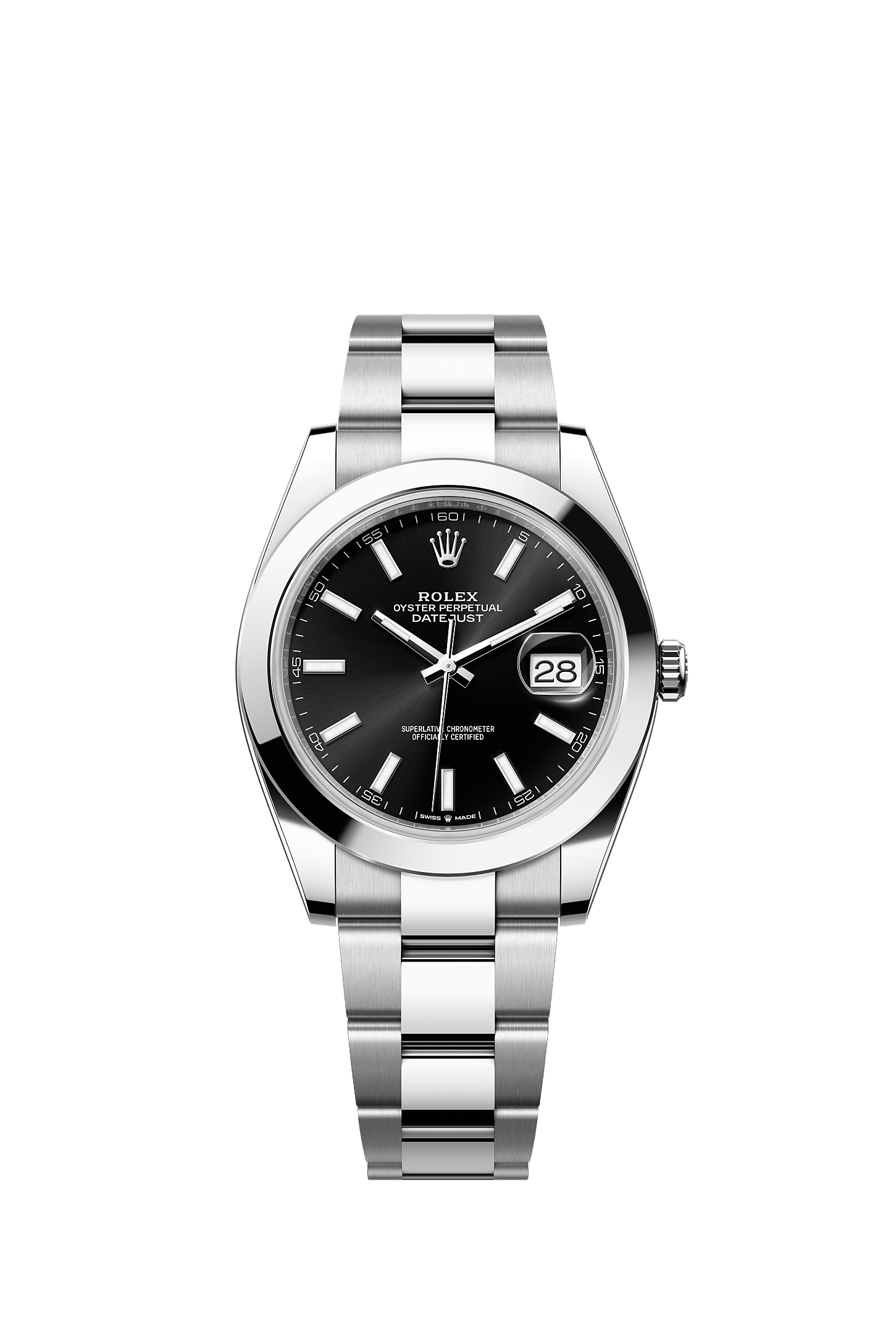 Datejust 41 41mm Oystersteel Bright Black Dial Oyster Bracelet Self-Winding Watch
