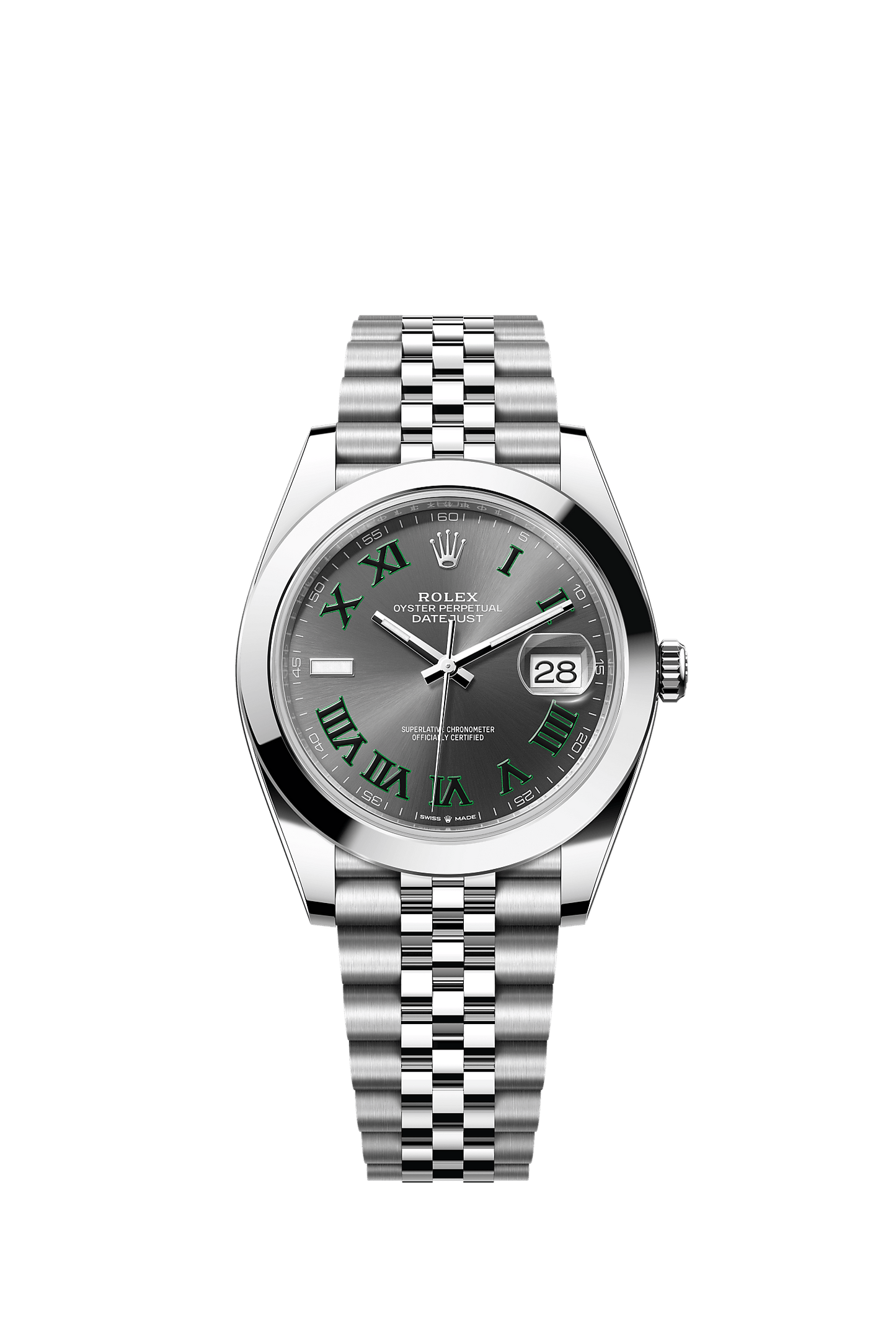 Datejust 41 41mm Oystersteel Slate Dial Smooth Bezel Jubilee Bracelet Self-Winding Watch
