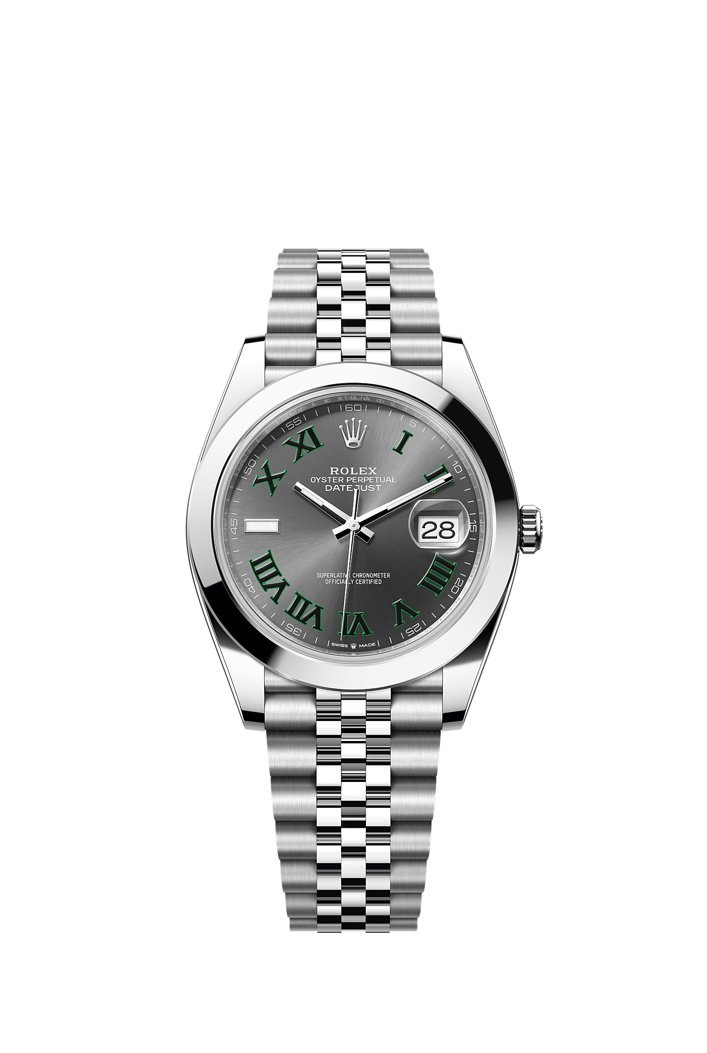 Datejust 41 41mm Oystersteel Slate Dial Smooth Bezel Jubilee Bracelet Self-Winding Watch