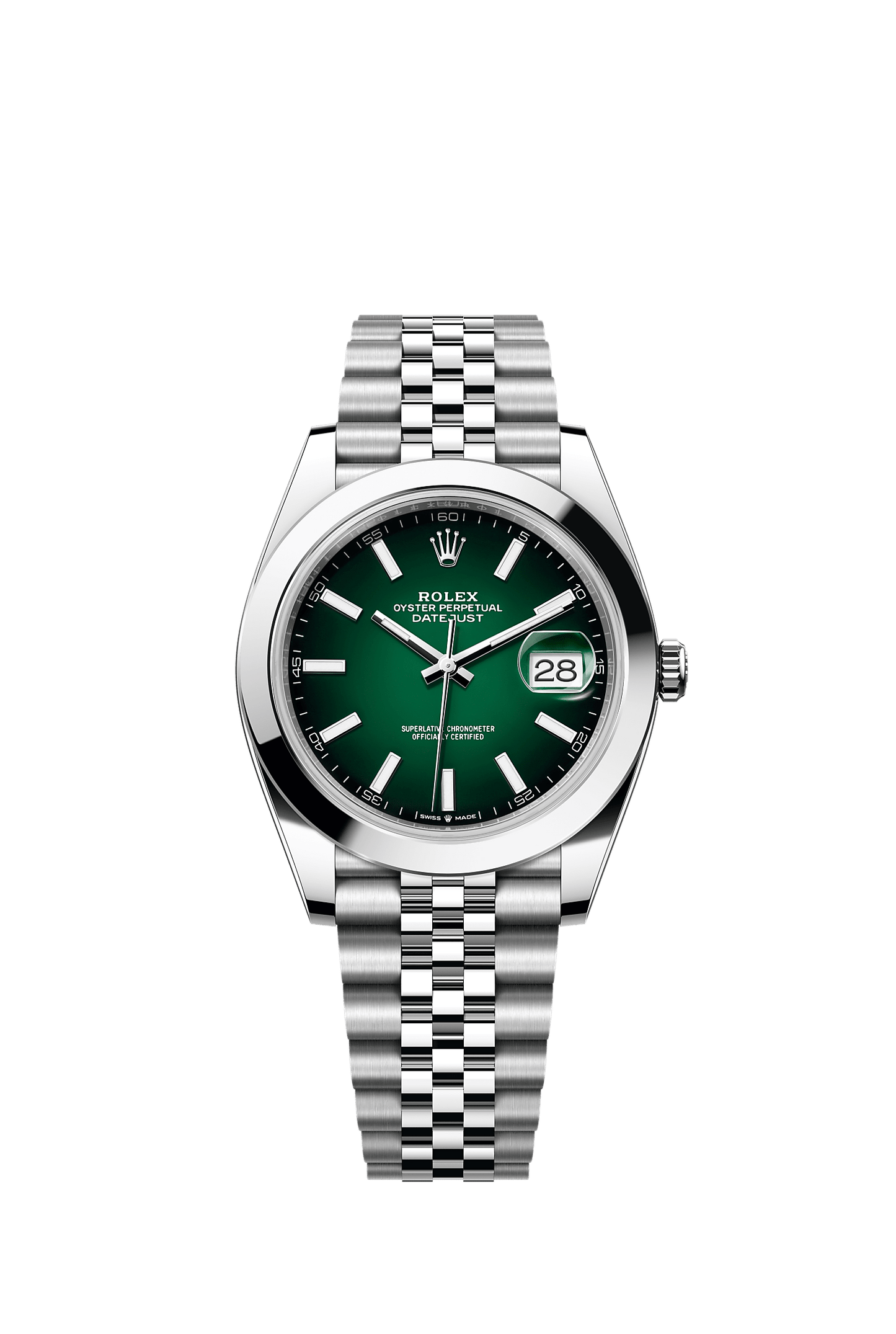Datejust 41 41mm Oystersteel Green Ombré Dial Jubilee Bracelet Self-Winding Watch