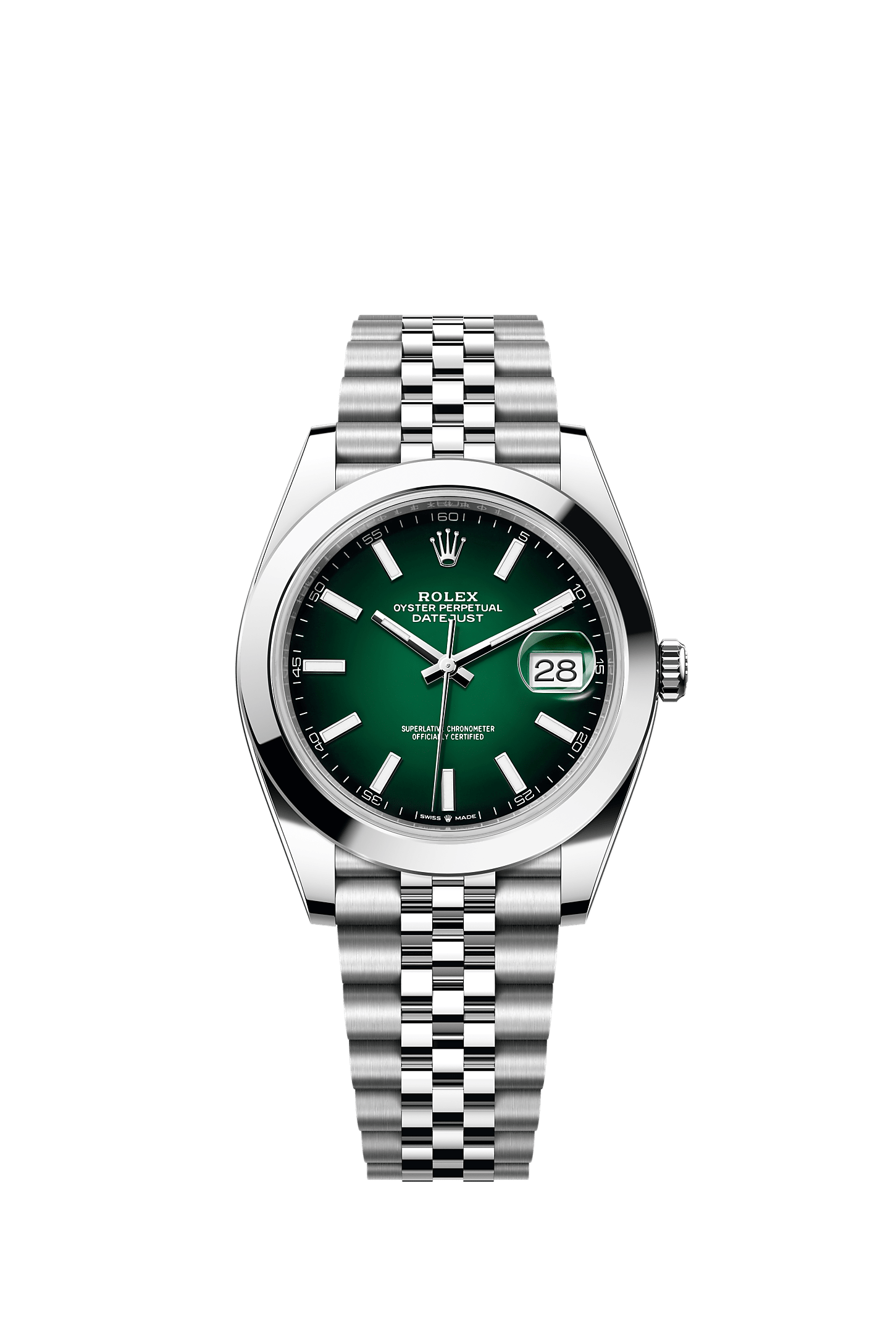 Datejust 41 41mm Oystersteel Green Ombré Dial Jubilee Bracelet Self-Winding Watch