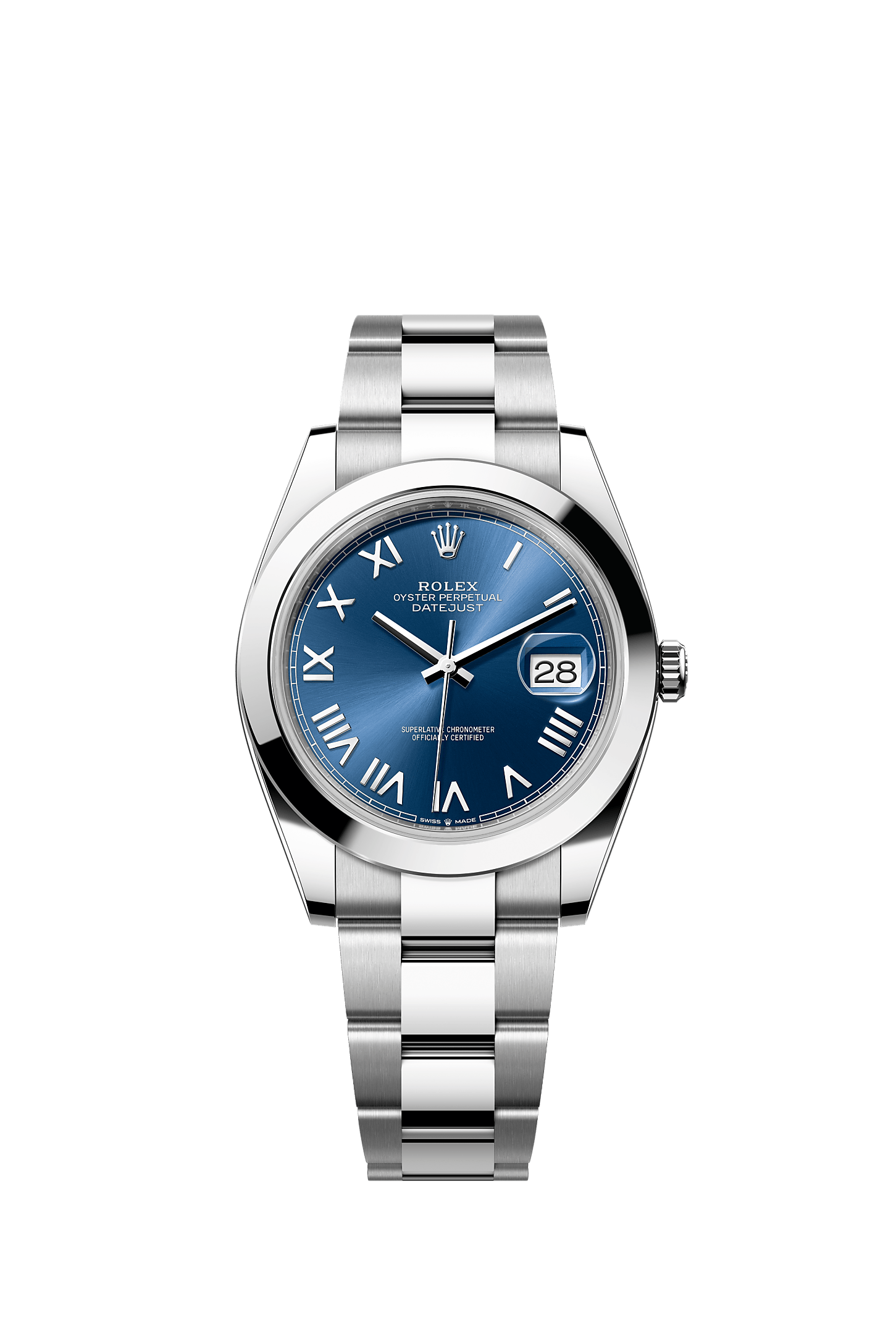 Datejust 41 41mm Oystersteel Bright Blue Dial Oyster Bracelet Self-Winding Watch