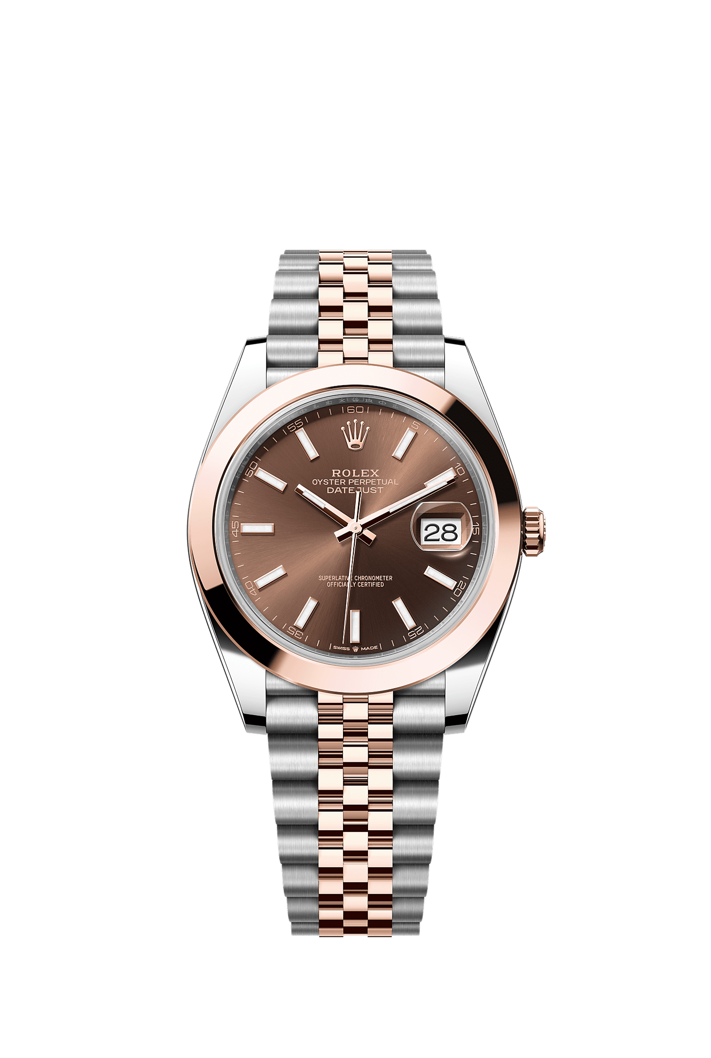 Datejust 41 41mm Oystersteel Everose Gold Chocolate Dial Jubilee Bracelet Self-Winding Watch
