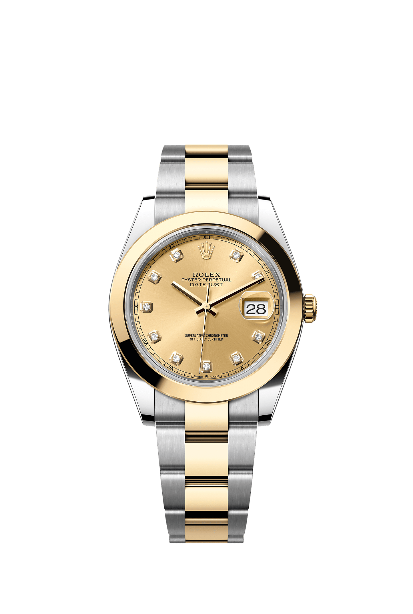 Datejust 41 41mm Oystersteel Yellow Gold Champagne Diamond Dial Oyster Bracelet Self-Winding Watch