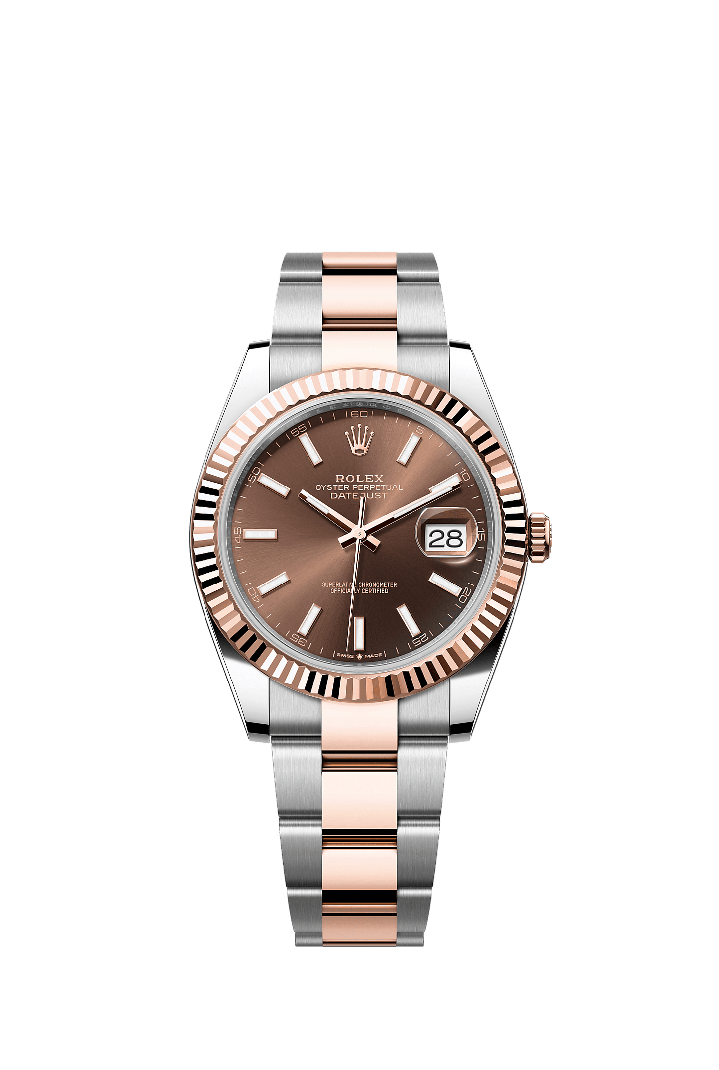 Datejust 41 41mm Oystersteel Everose Gold Chocolate Dial Oyster Bracelet Self-Winding Watch