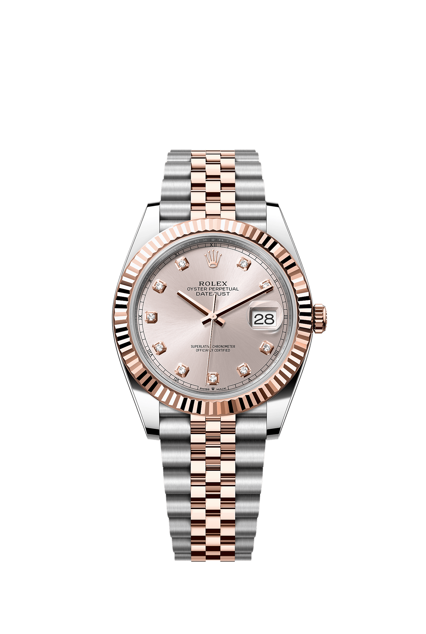 Datejust 41 41mm Oystersteel Everose Gold Sundust Diamond Dial Jubilee Bracelet Self-Winding Watch