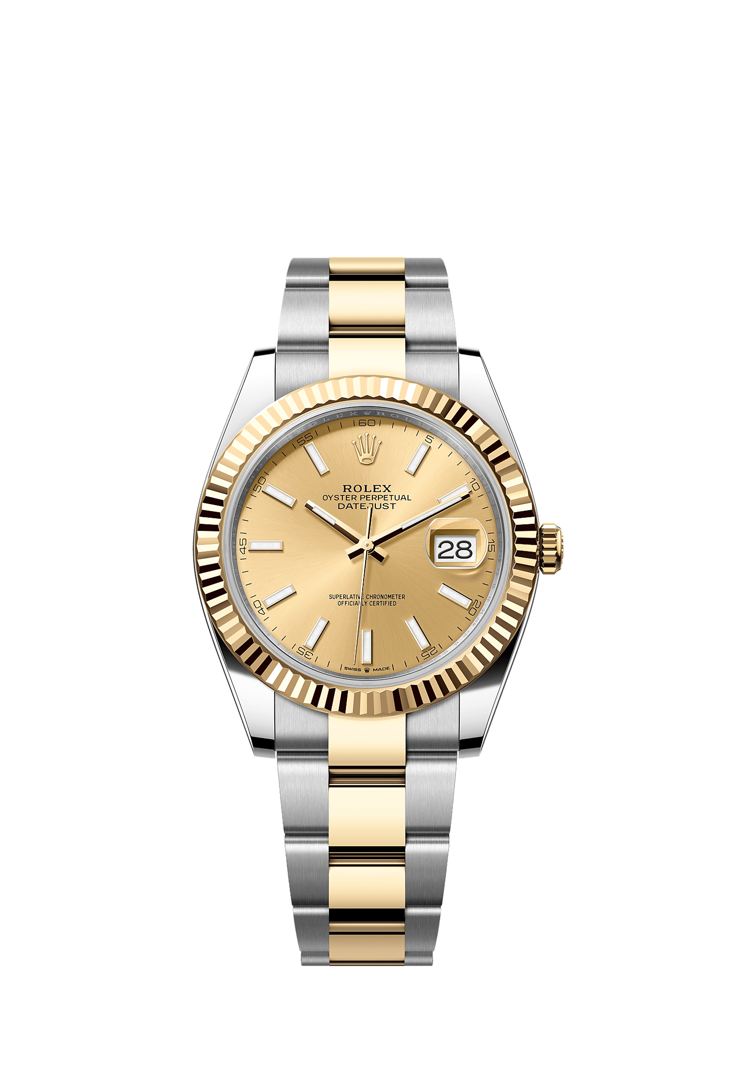 Datejust 41 41mm Oystersteel Yellow Gold Champagne Sunray Dial Oyster Bracelet Self-Winding Watch