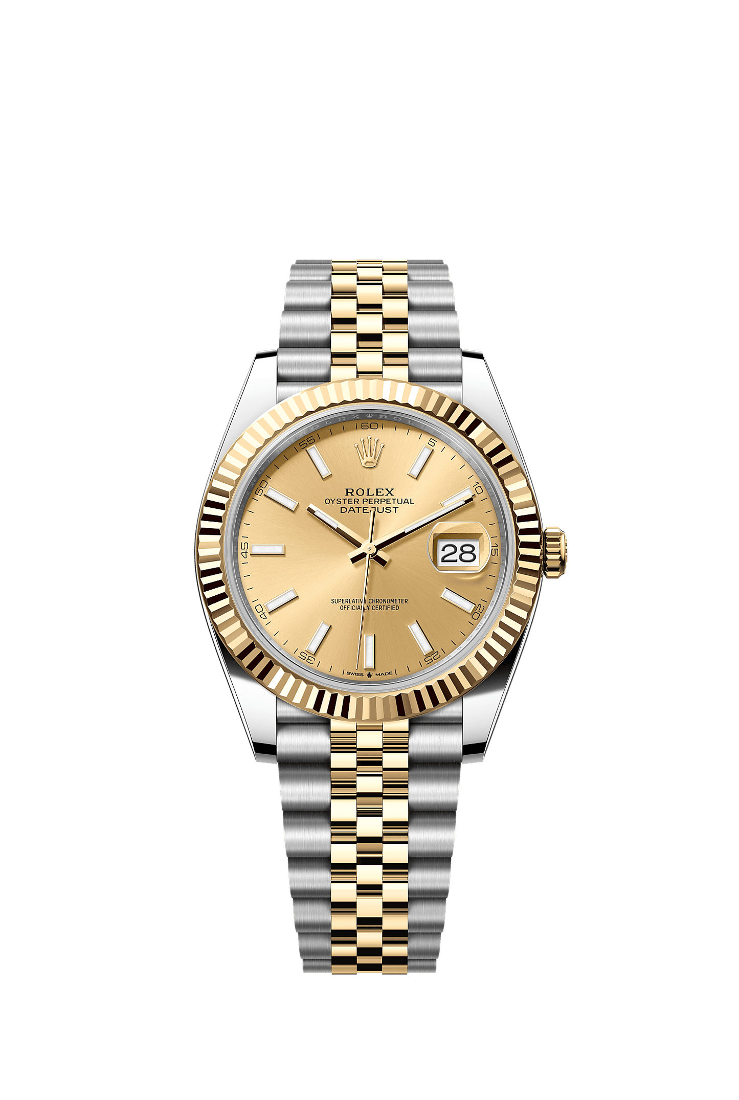 Datejust 41 41mm Oystersteel Yellow Gold Champagne Dial Jubilee Bracelet Self-Winding Watch