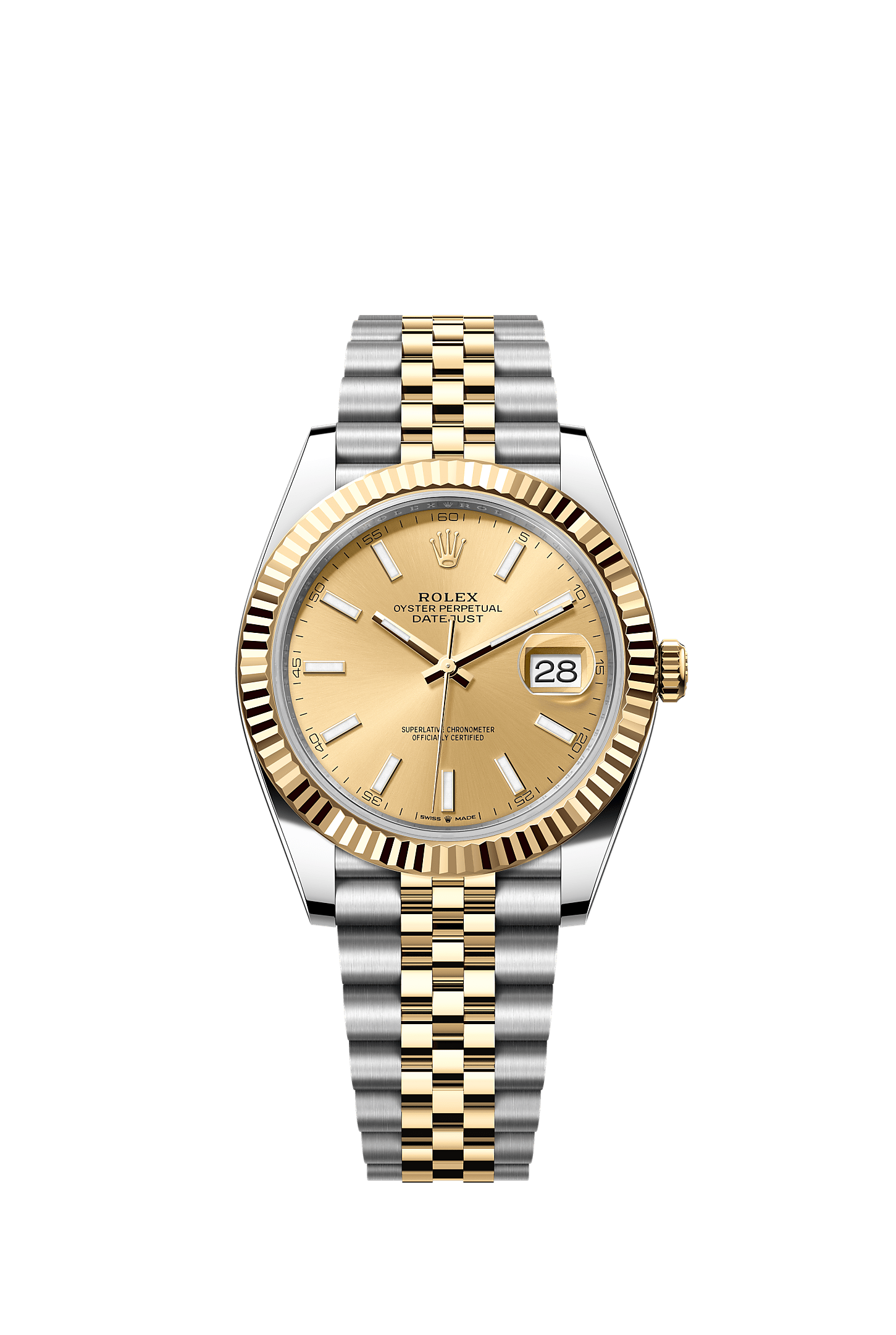 Datejust 41 41mm Oystersteel Yellow Gold Champagne Dial Jubilee Bracelet Self-Winding Watch