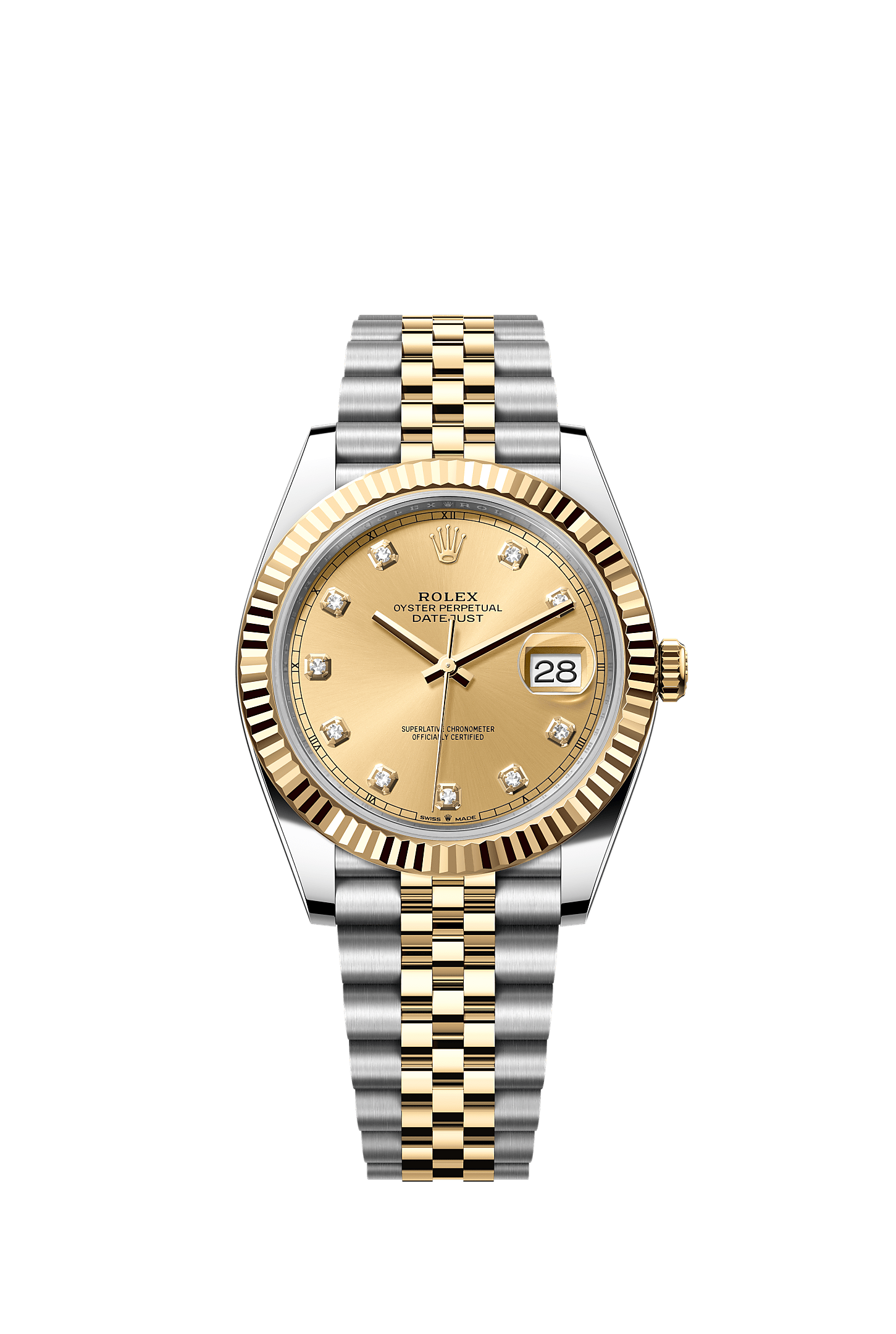 Datejust 41 41mm Oystersteel Yellow Gold Champagne Diamond Dial Jubilee Bracelet Self-Winding Watch
