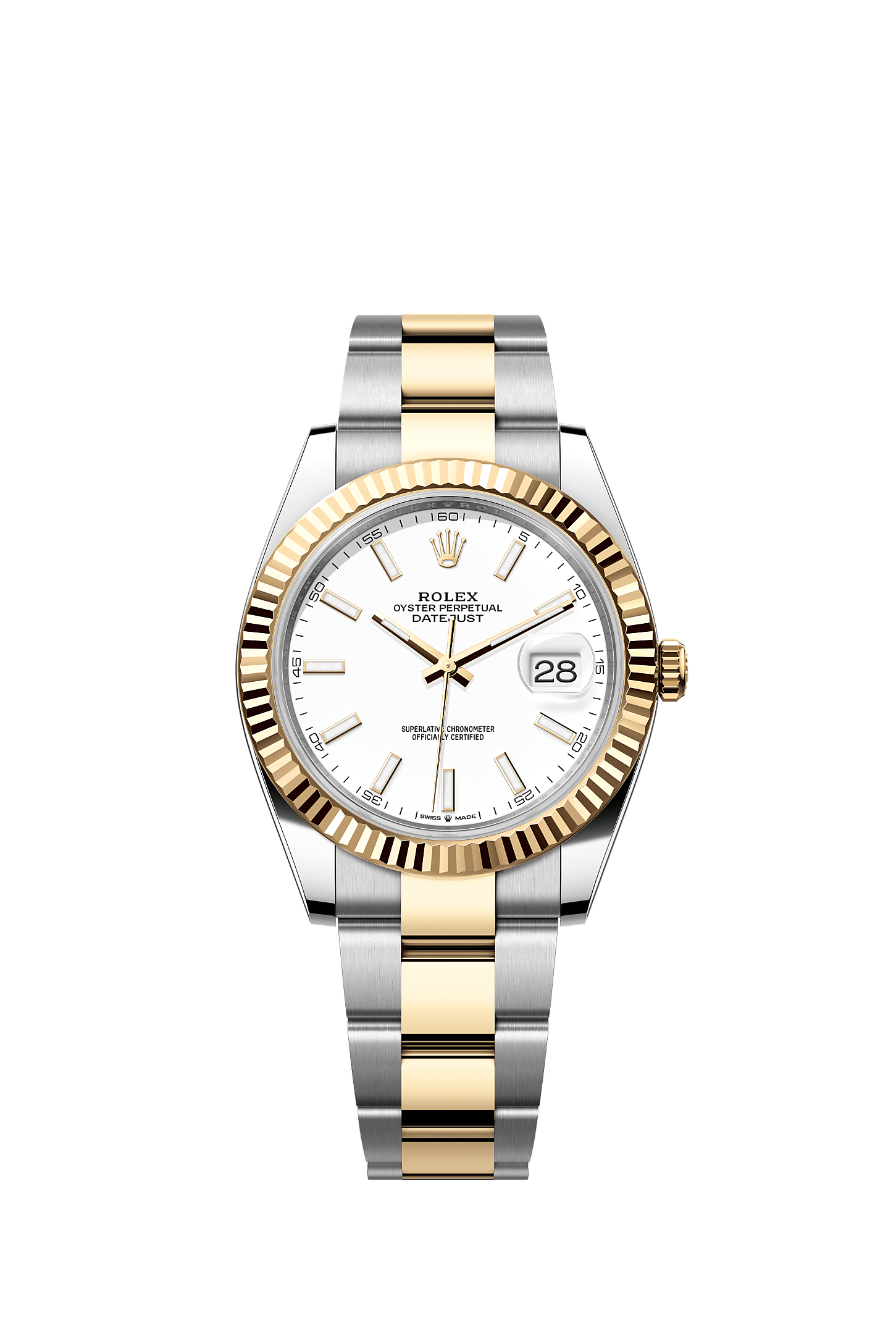 Datejust 41 41mm Oystersteel Yellow Gold White Dial Oyster Bracelet Self-Winding Watch