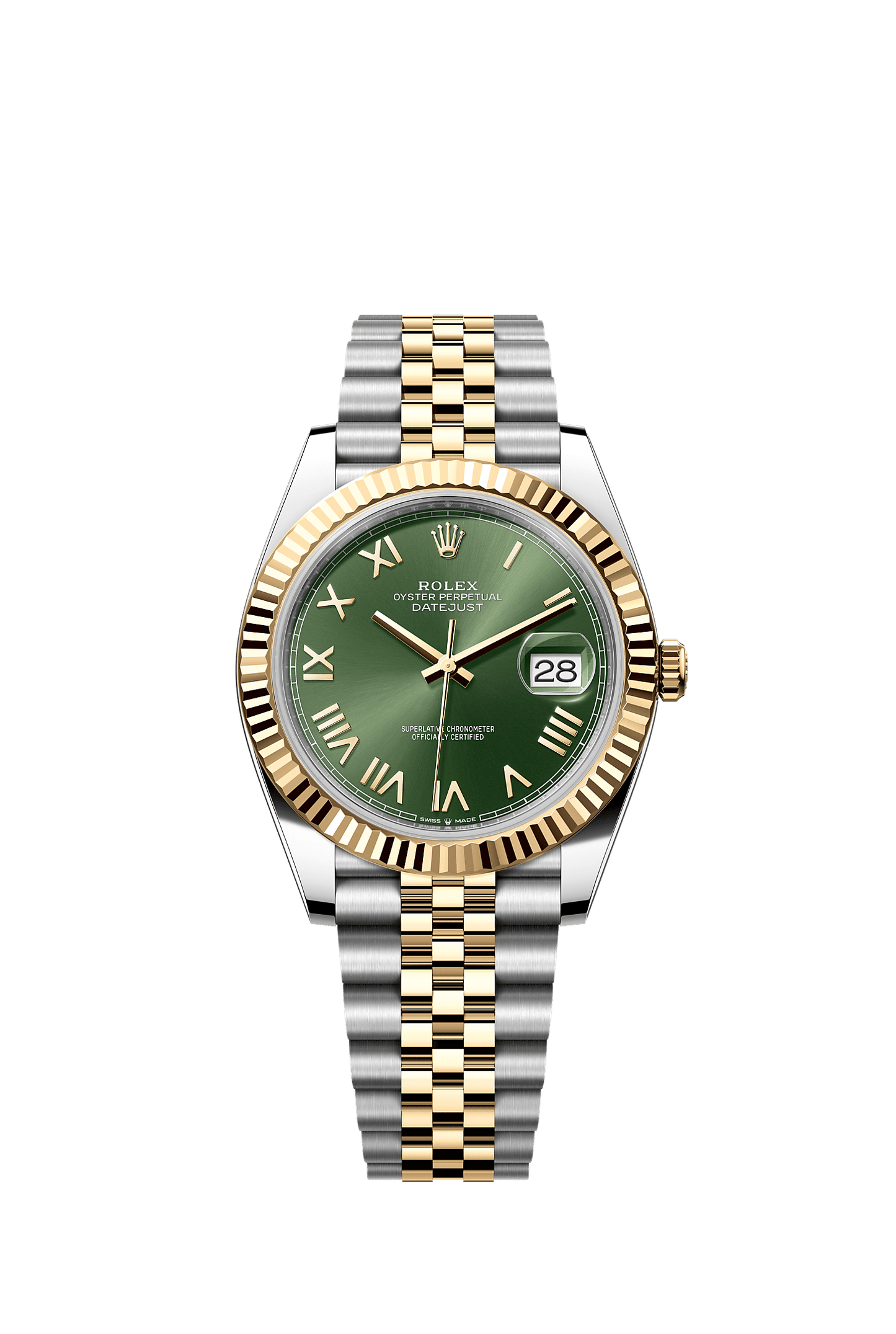 Datejust 41 41mm Oystersteel Yellow Gold Olive Green Dial Jubilee Bracelet Self-Winding Watch