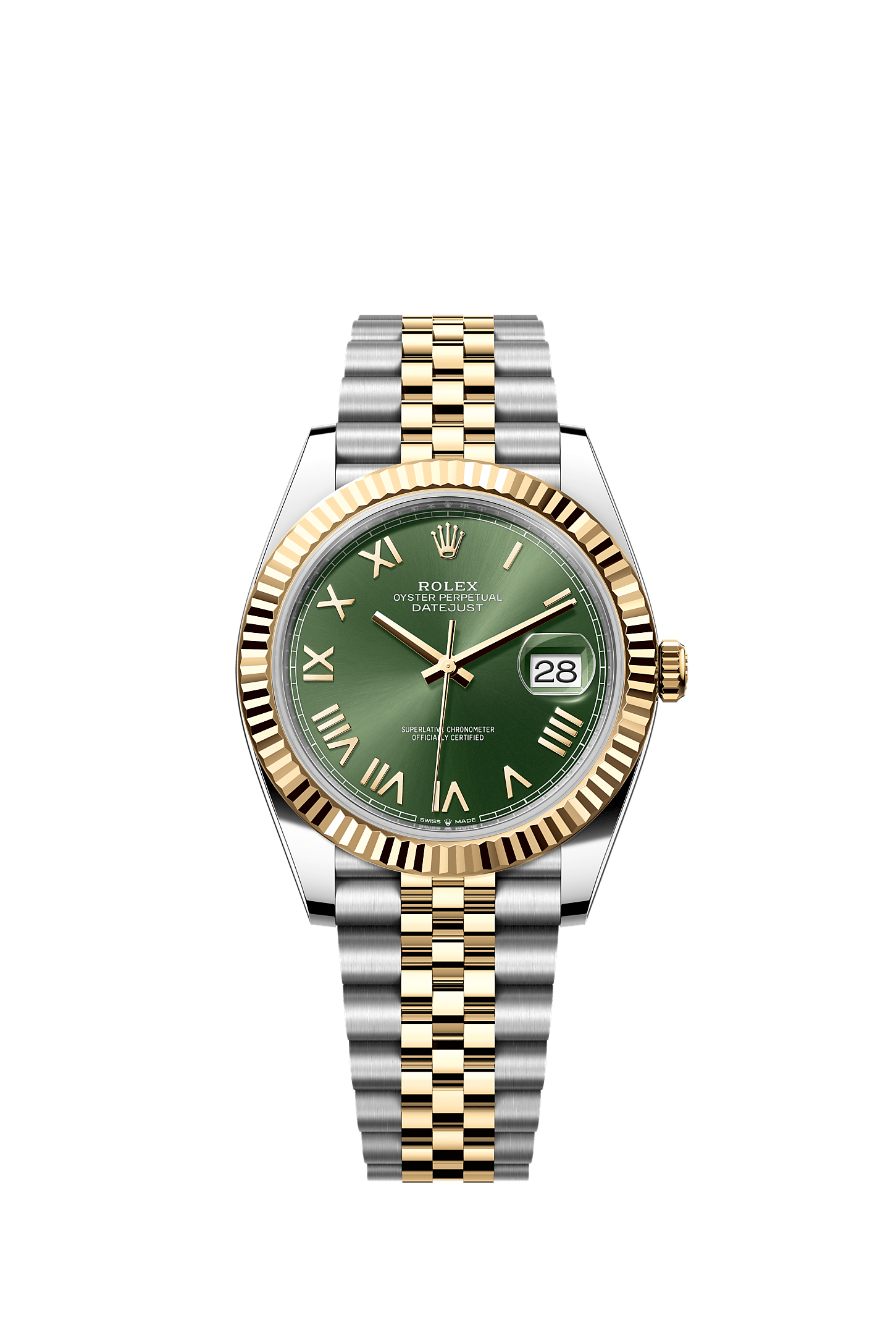 Datejust 41 41mm Oystersteel Yellow Gold Olive Green Dial Jubilee Bracelet Self-Winding Watch