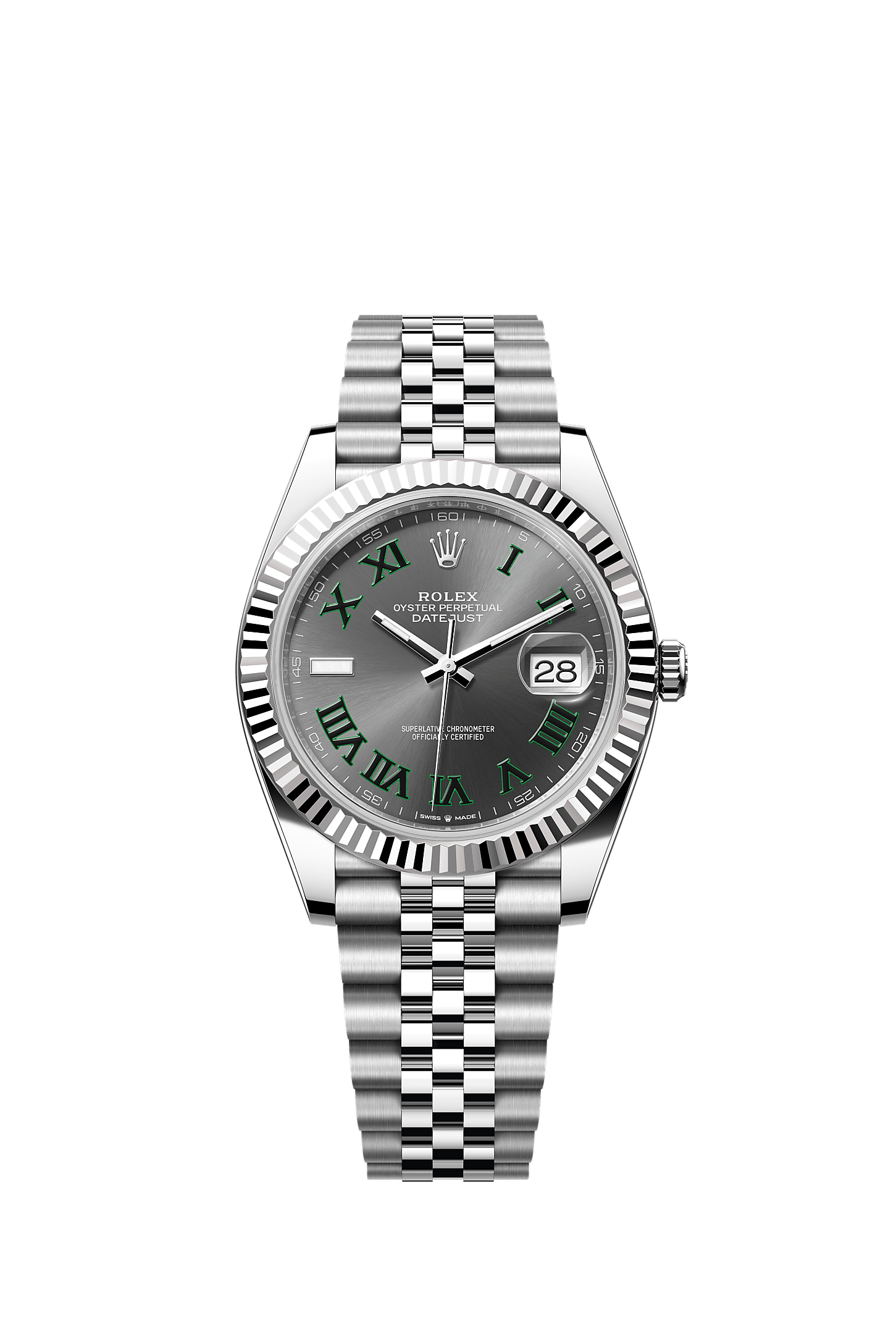 Datejust 41 41mm Oystersteel White Gold Slate Dial Jubilee Bracelet Self-Winding Watch