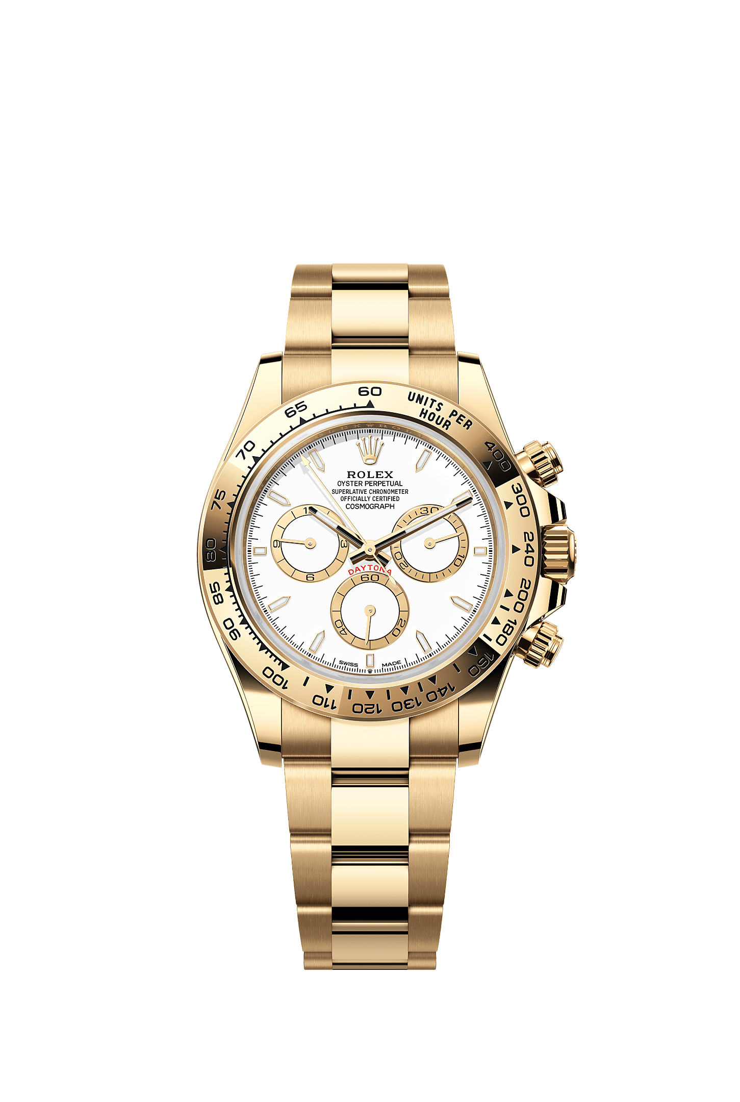 Cosmograph Daytona Oyster Chronograph Watch 40mm 18ct Yellow Gold White Dial