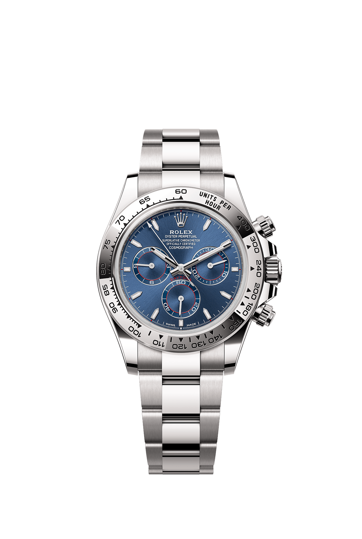 Cosmograph Daytona Oyster Chronograph Watch 40mm 18ct White Gold Bright Blue Dial