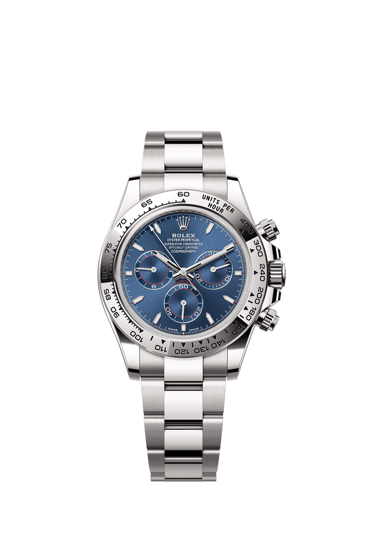 Cosmograph Daytona Oyster Chronograph Watch 40mm 18ct White Gold Bright Blue Dial