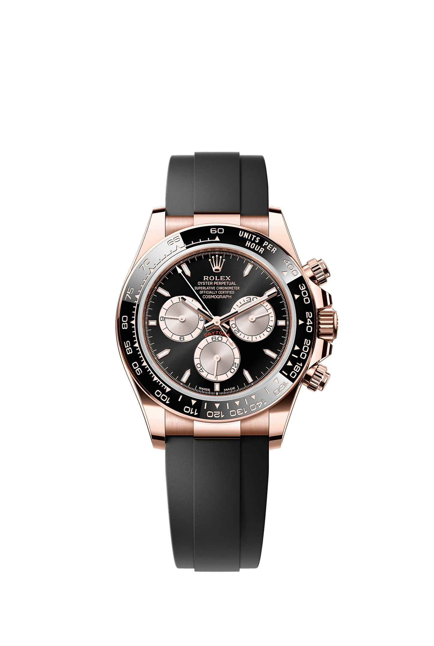 Cosmograph Daytona Oyster Chronograph Watch 40mm 18ct Everose Gold Bright Black Sundust Dial