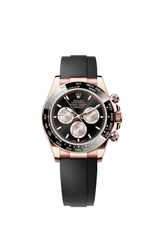 Cosmograph Daytona Oyster Chronograph Watch 40mm 18ct Everose Gold Bright Black Sundust Dial
