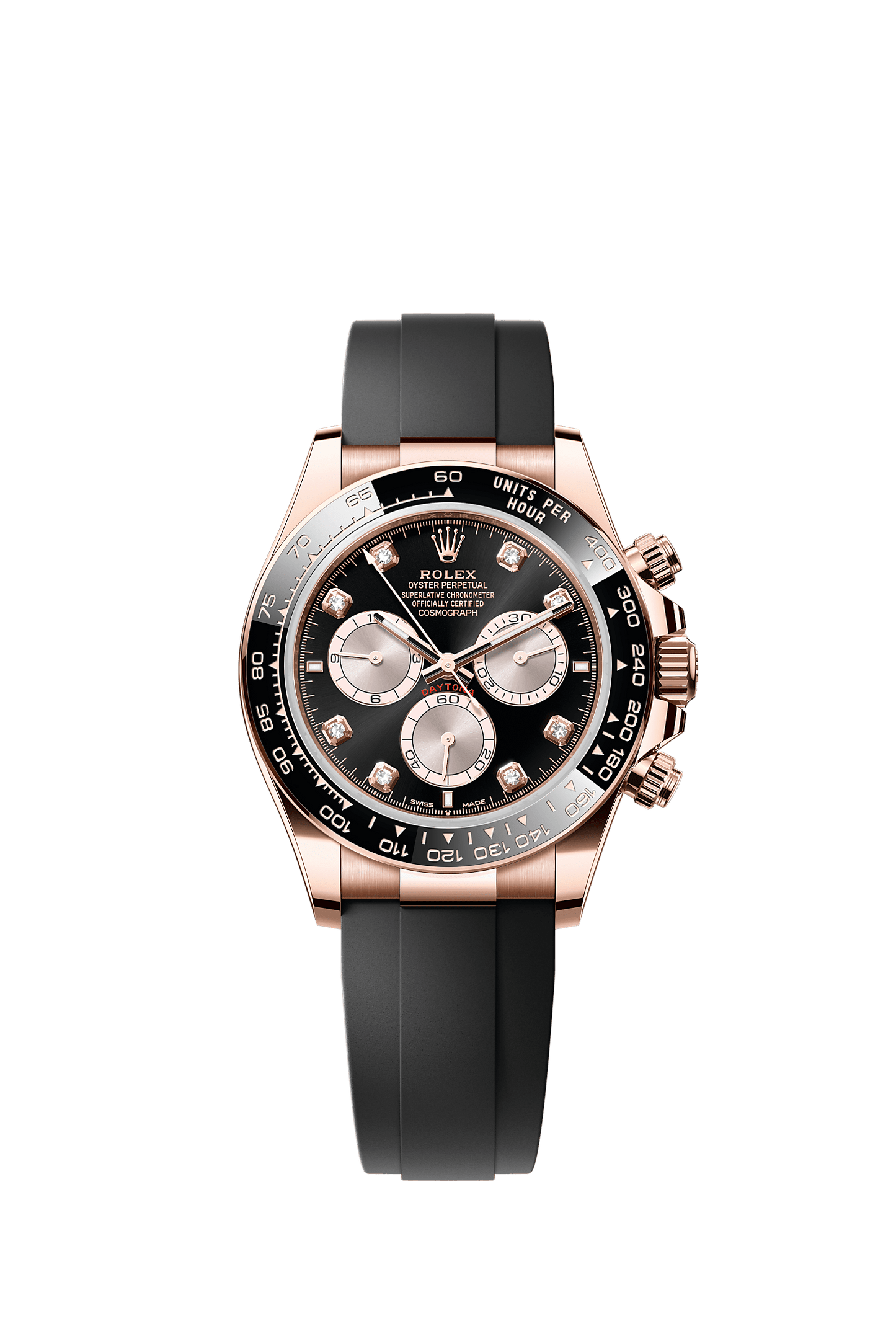 Cosmograph Daytona Oyster Chronograph Watch 40mm 18ct Everose Gold Chocolate Black Dial