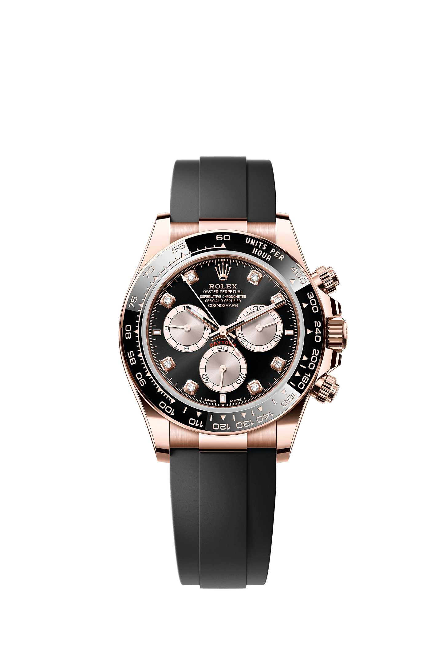Cosmograph Daytona Oyster Chronograph Watch 40mm 18ct Everose Gold Chocolate Black Dial