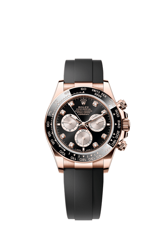 Cosmograph Daytona Oyster Chronograph Watch 40mm 18ct Everose Gold Chocolate Black Dial