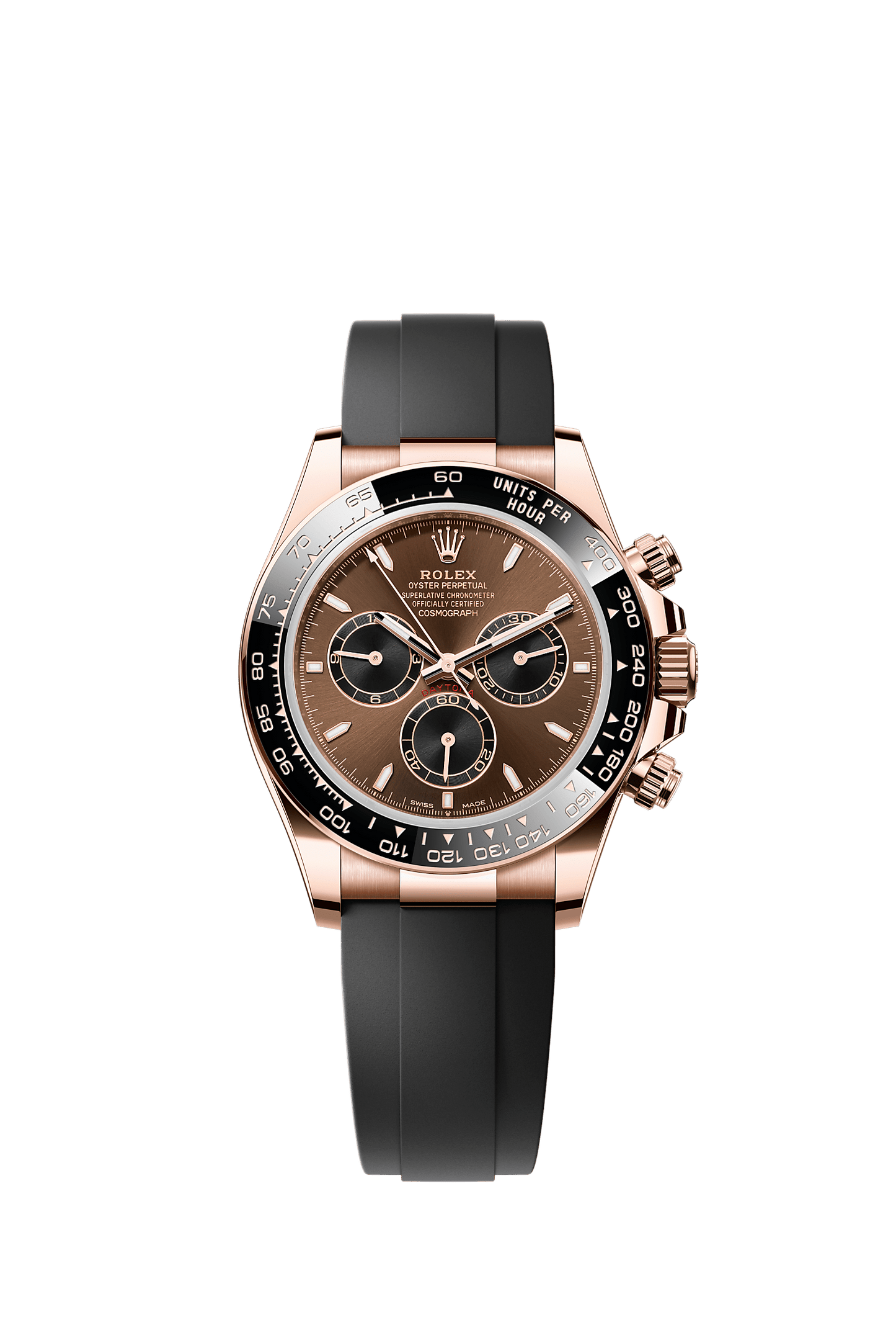 Cosmograph Daytona Oyster Chronograph Watch 40mm 18ct Everose Gold Bright Chocolate Black Dial