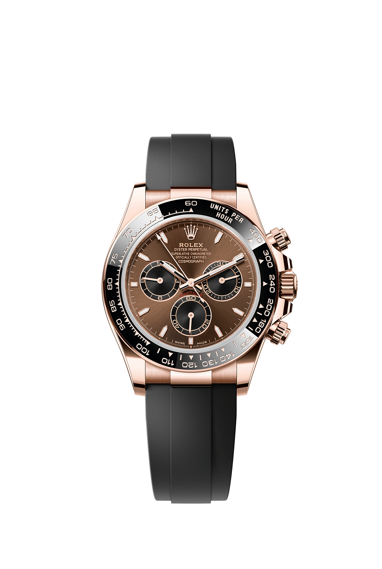 Cosmograph Daytona Oyster Chronograph Watch 40mm 18ct Everose Gold Bright Chocolate Black Dial