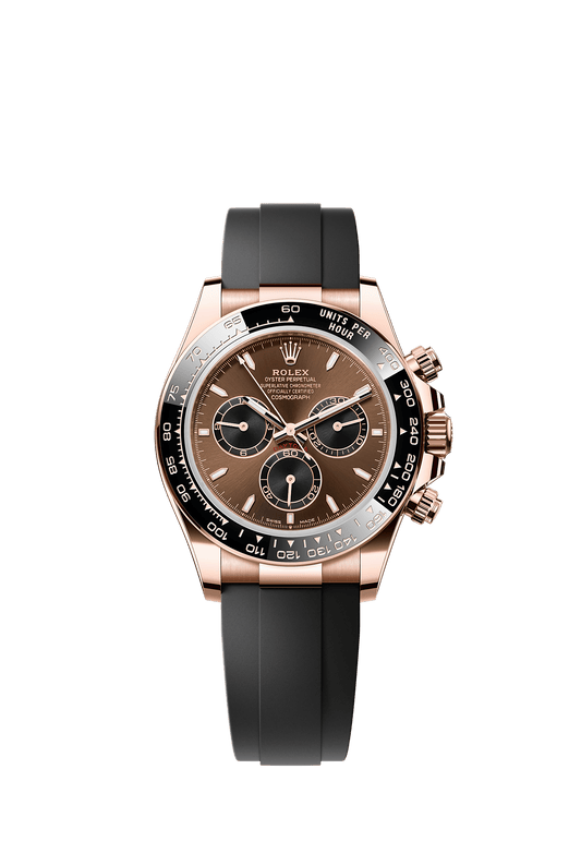 Cosmograph Daytona Oyster Chronograph Watch 40mm 18ct Everose Gold Bright Chocolate Black Dial