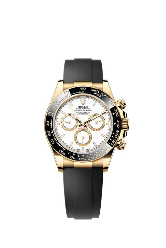 Cosmograph Daytona Oyster Chronograph Watch 40mm 18ct Yellow Gold White Dial