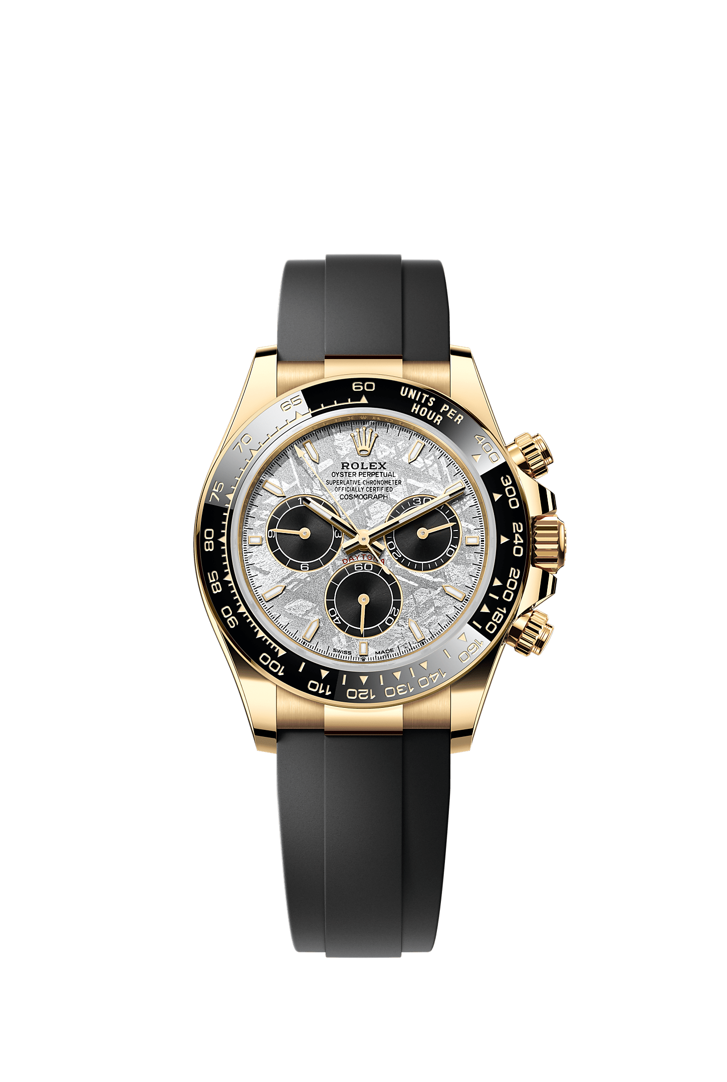 Cosmograph Daytona Oyster Chronograph Watch 40mm 18ct Yellow Gold Meteorite Black Dial