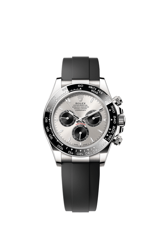 Cosmograph Daytona Oyster Chronograph Watch 40mm 18ct White Gold Bright Black Steel Dial