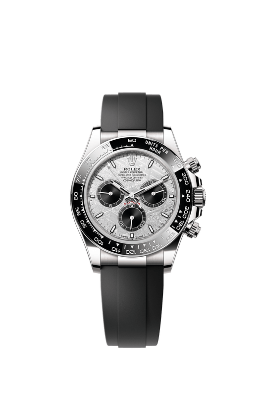 Cosmograph Daytona Oyster Chronograph Watch 40mm 18ct White Gold Meteorite Black Dial