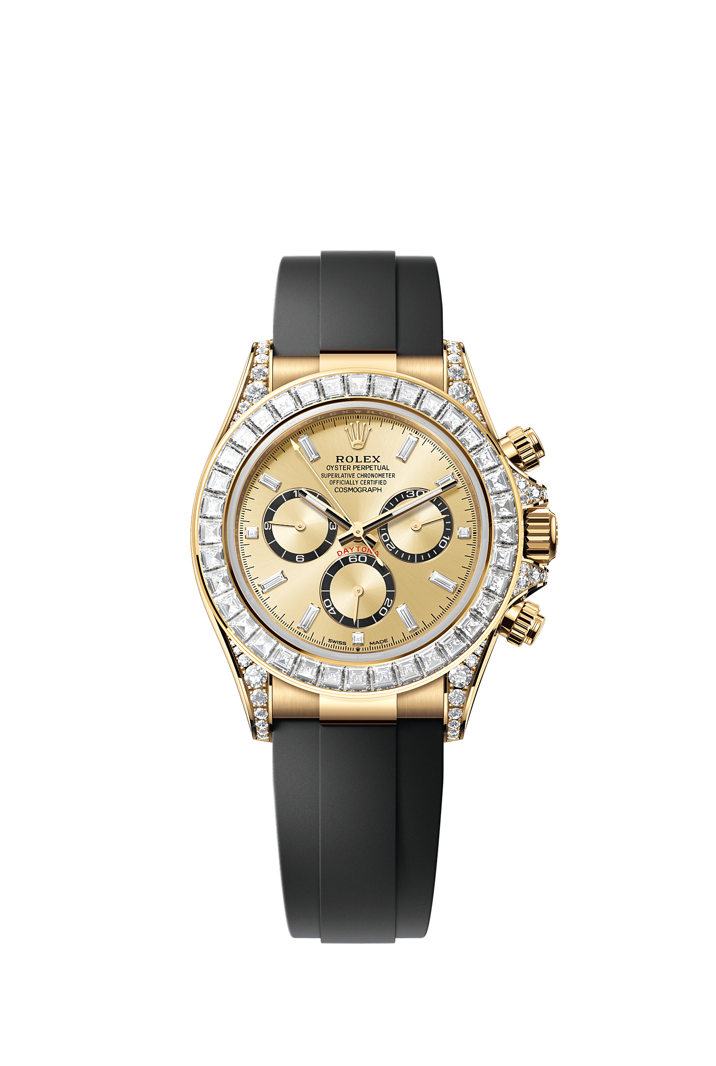 Cosmograph Daytona Oyster Chronograph Watch 40mm 18ct Yellow Gold Diamond Bezel Golden Dial